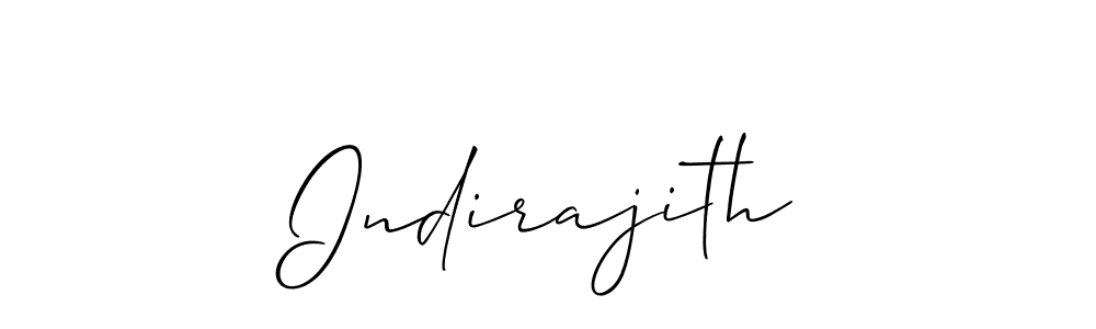Use a signature maker to create a handwritten signature online. With this signature software, you can design (Allison_Script) your own signature for name Indirajith. Indirajith signature style 2 images and pictures png
