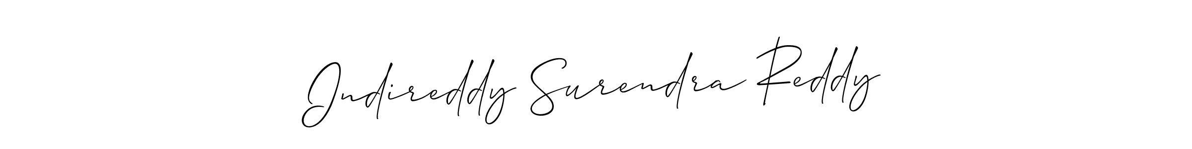 Make a beautiful signature design for name Indireddy Surendra Reddy. Use this online signature maker to create a handwritten signature for free. Indireddy Surendra Reddy signature style 2 images and pictures png