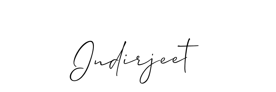 Make a beautiful signature design for name Indirjeet. With this signature (Allison_Script) style, you can create a handwritten signature for free. Indirjeet signature style 2 images and pictures png