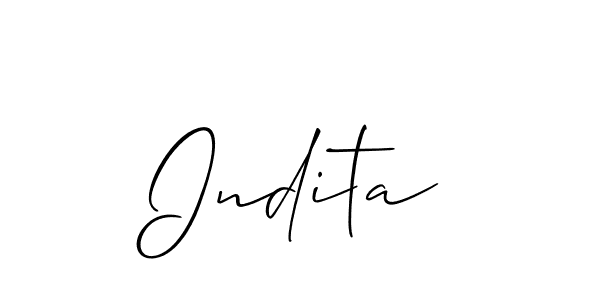 How to make Indita name signature. Use Allison_Script style for creating short signs online. This is the latest handwritten sign. Indita signature style 2 images and pictures png