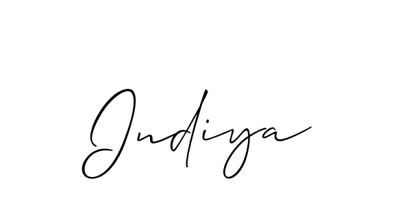 Make a beautiful signature design for name Indiya. With this signature (Allison_Script) style, you can create a handwritten signature for free. Indiya signature style 2 images and pictures png
