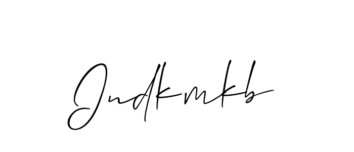 How to make Indkmkb signature? Allison_Script is a professional autograph style. Create handwritten signature for Indkmkb name. Indkmkb signature style 2 images and pictures png