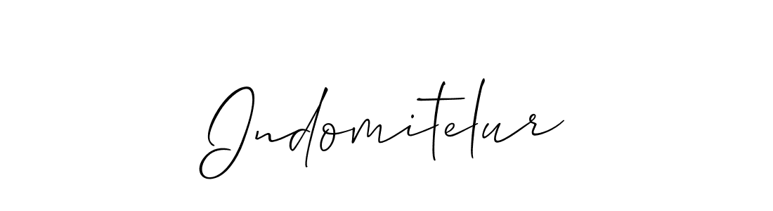 if you are searching for the best signature style for your name Indomitelur. so please give up your signature search. here we have designed multiple signature styles  using Allison_Script. Indomitelur signature style 2 images and pictures png