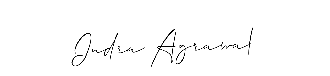 if you are searching for the best signature style for your name Indra Agrawal. so please give up your signature search. here we have designed multiple signature styles  using Allison_Script. Indra Agrawal signature style 2 images and pictures png