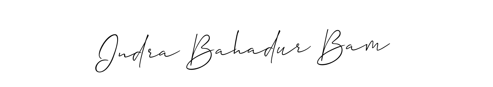 Use a signature maker to create a handwritten signature online. With this signature software, you can design (Allison_Script) your own signature for name Indra Bahadur Bam. Indra Bahadur Bam signature style 2 images and pictures png