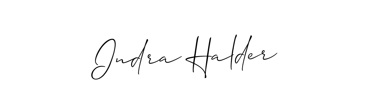 Make a short Indra Halder signature style. Manage your documents anywhere anytime using Allison_Script. Create and add eSignatures, submit forms, share and send files easily. Indra Halder signature style 2 images and pictures png