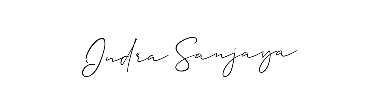 How to make Indra Sanjaya signature? Allison_Script is a professional autograph style. Create handwritten signature for Indra Sanjaya name. Indra Sanjaya signature style 2 images and pictures png