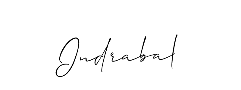 Design your own signature with our free online signature maker. With this signature software, you can create a handwritten (Allison_Script) signature for name Indrabal. Indrabal signature style 2 images and pictures png