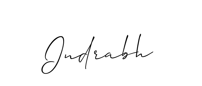 Design your own signature with our free online signature maker. With this signature software, you can create a handwritten (Allison_Script) signature for name Indrabh. Indrabh signature style 2 images and pictures png