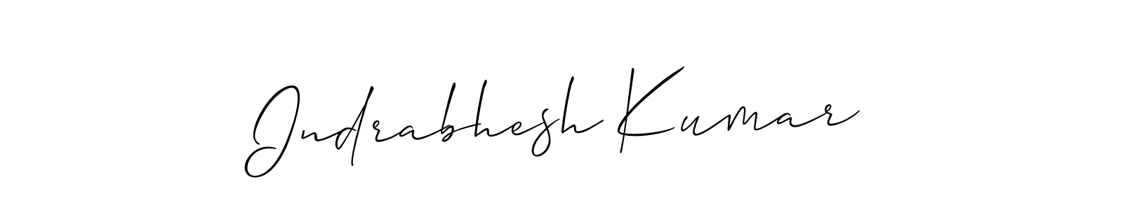 Create a beautiful signature design for name Indrabhesh Kumar. With this signature (Allison_Script) fonts, you can make a handwritten signature for free. Indrabhesh Kumar signature style 2 images and pictures png