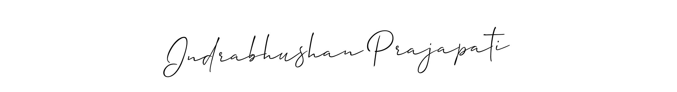 if you are searching for the best signature style for your name Indrabhushan Prajapati. so please give up your signature search. here we have designed multiple signature styles  using Allison_Script. Indrabhushan Prajapati signature style 2 images and pictures png