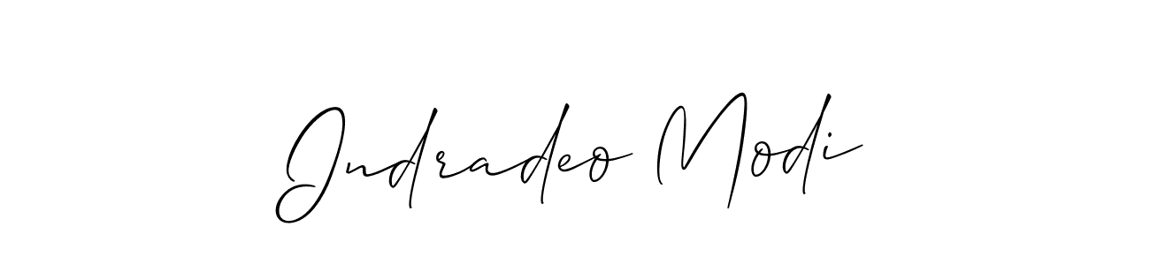 It looks lik you need a new signature style for name Indradeo Modi. Design unique handwritten (Allison_Script) signature with our free signature maker in just a few clicks. Indradeo Modi signature style 2 images and pictures png
