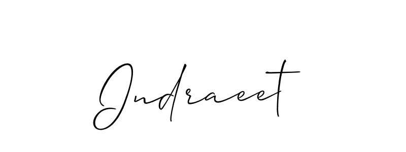 Indraeet stylish signature style. Best Handwritten Sign (Allison_Script) for my name. Handwritten Signature Collection Ideas for my name Indraeet. Indraeet signature style 2 images and pictures png