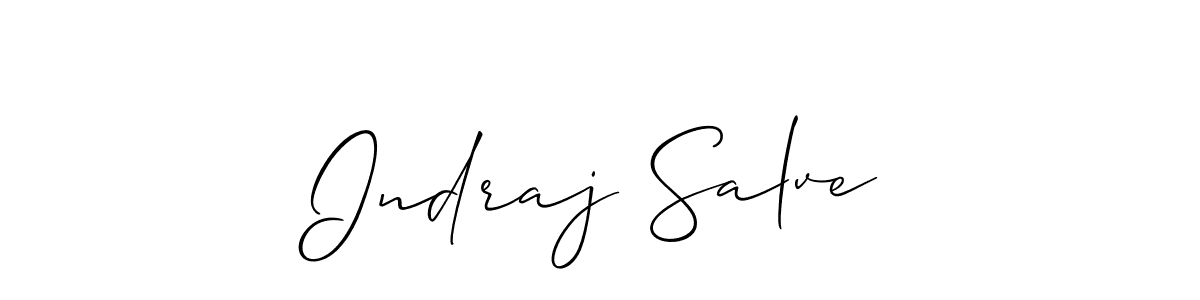 Allison_Script is a professional signature style that is perfect for those who want to add a touch of class to their signature. It is also a great choice for those who want to make their signature more unique. Get Indraj Salve name to fancy signature for free. Indraj Salve signature style 2 images and pictures png