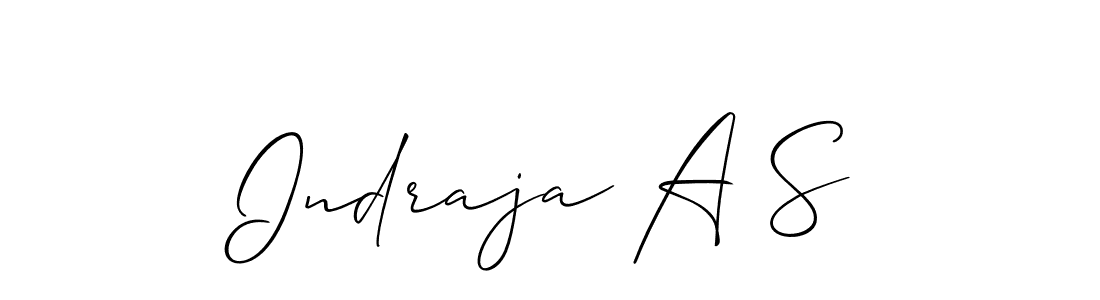 Make a beautiful signature design for name Indraja A S. Use this online signature maker to create a handwritten signature for free. Indraja A S signature style 2 images and pictures png