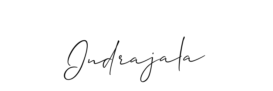 Design your own signature with our free online signature maker. With this signature software, you can create a handwritten (Allison_Script) signature for name Indrajala. Indrajala signature style 2 images and pictures png