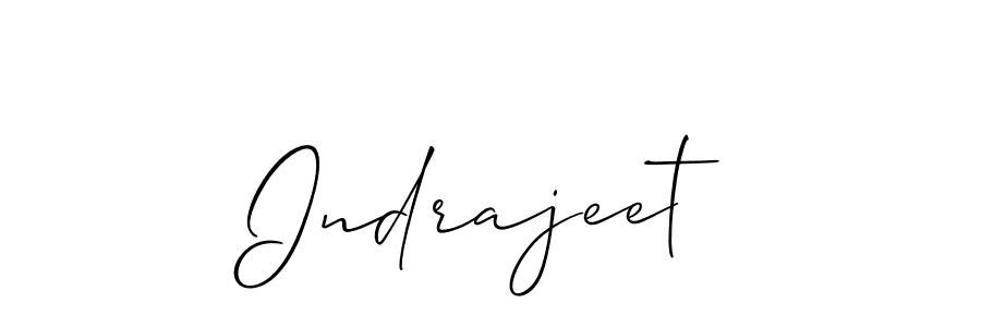Use a signature maker to create a handwritten signature online. With this signature software, you can design (Allison_Script) your own signature for name Indrajeet. Indrajeet signature style 2 images and pictures png