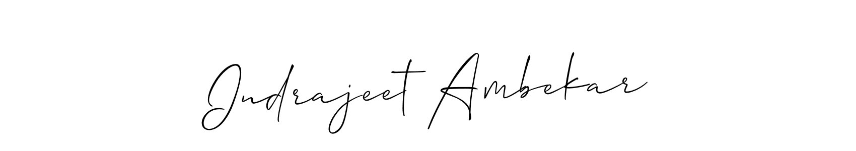 Make a short Indrajeet Ambekar signature style. Manage your documents anywhere anytime using Allison_Script. Create and add eSignatures, submit forms, share and send files easily. Indrajeet Ambekar signature style 2 images and pictures png