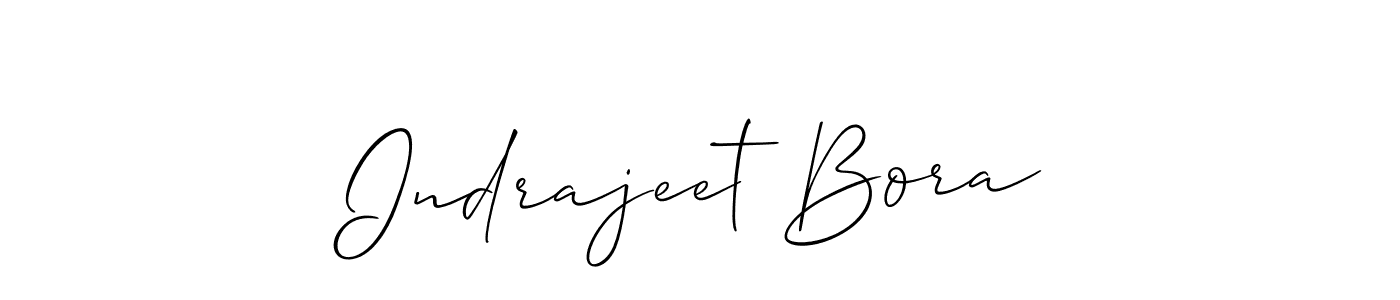 You should practise on your own different ways (Allison_Script) to write your name (Indrajeet Bora) in signature. don't let someone else do it for you. Indrajeet Bora signature style 2 images and pictures png