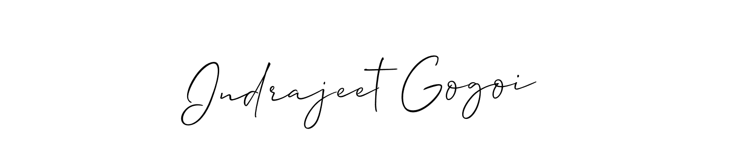 It looks lik you need a new signature style for name Indrajeet Gogoi. Design unique handwritten (Allison_Script) signature with our free signature maker in just a few clicks. Indrajeet Gogoi signature style 2 images and pictures png