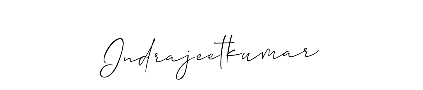 Use a signature maker to create a handwritten signature online. With this signature software, you can design (Allison_Script) your own signature for name Indrajeetkumar. Indrajeetkumar signature style 2 images and pictures png