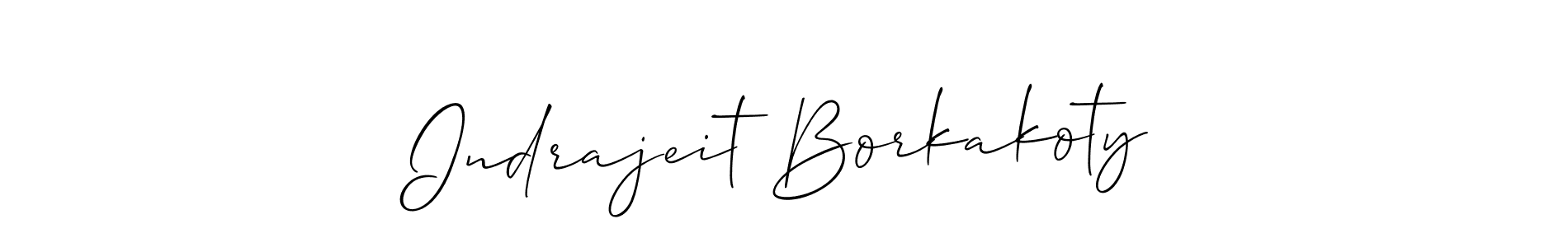 You should practise on your own different ways (Allison_Script) to write your name (Indrajeit Borkakoty) in signature. don't let someone else do it for you. Indrajeit Borkakoty signature style 2 images and pictures png