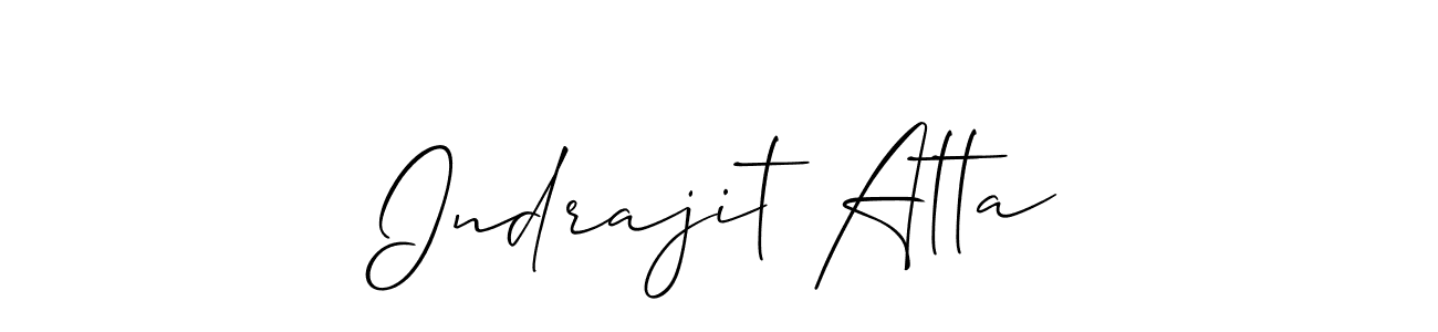 Design your own signature with our free online signature maker. With this signature software, you can create a handwritten (Allison_Script) signature for name Indrajit Atta. Indrajit Atta signature style 2 images and pictures png