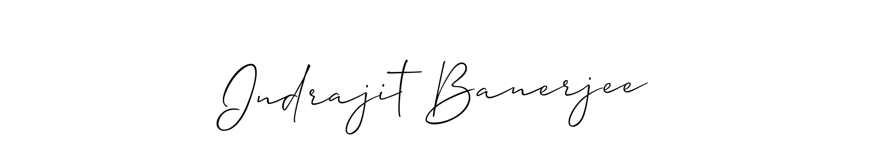 Allison_Script is a professional signature style that is perfect for those who want to add a touch of class to their signature. It is also a great choice for those who want to make their signature more unique. Get Indrajit Banerjee name to fancy signature for free. Indrajit Banerjee signature style 2 images and pictures png
