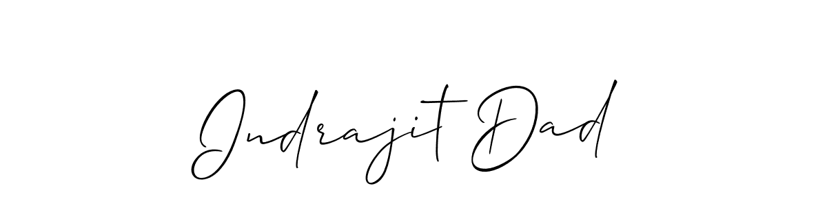 The best way (Allison_Script) to make a short signature is to pick only two or three words in your name. The name Indrajit Dad include a total of six letters. For converting this name. Indrajit Dad signature style 2 images and pictures png