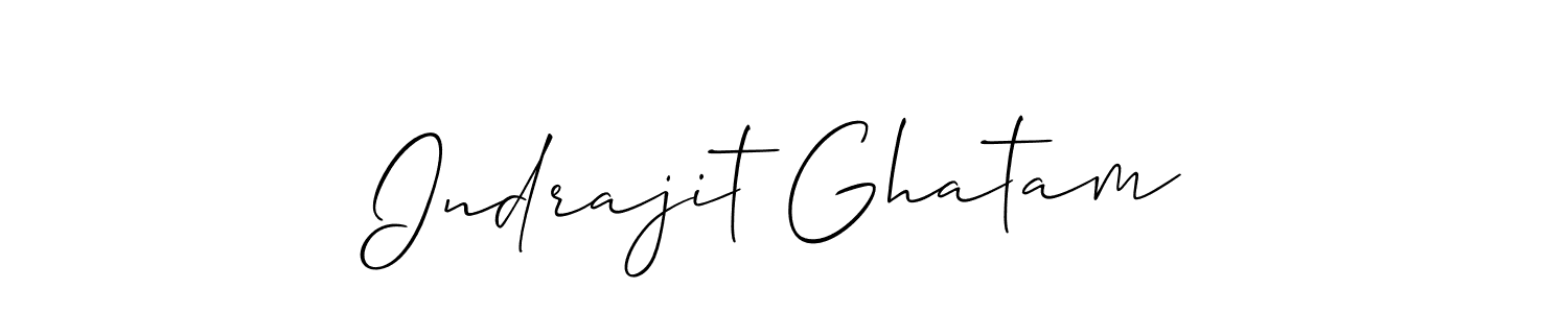 Use a signature maker to create a handwritten signature online. With this signature software, you can design (Allison_Script) your own signature for name Indrajit Ghatam. Indrajit Ghatam signature style 2 images and pictures png