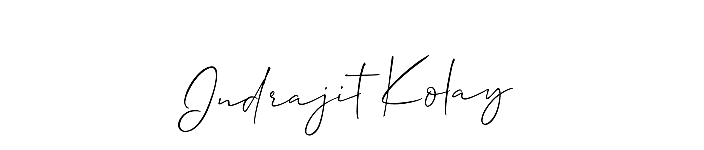 Indrajit Kolay stylish signature style. Best Handwritten Sign (Allison_Script) for my name. Handwritten Signature Collection Ideas for my name Indrajit Kolay. Indrajit Kolay signature style 2 images and pictures png