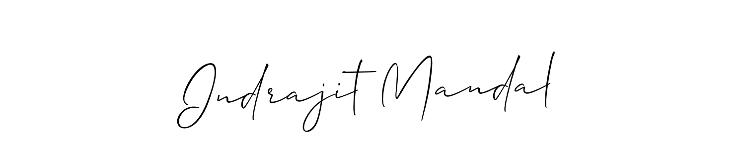 Also we have Indrajit Mandal name is the best signature style. Create professional handwritten signature collection using Allison_Script autograph style. Indrajit Mandal signature style 2 images and pictures png