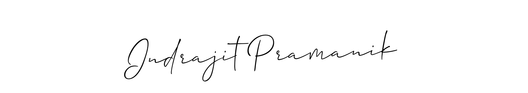 How to make Indrajit Pramanik signature? Allison_Script is a professional autograph style. Create handwritten signature for Indrajit Pramanik name. Indrajit Pramanik signature style 2 images and pictures png