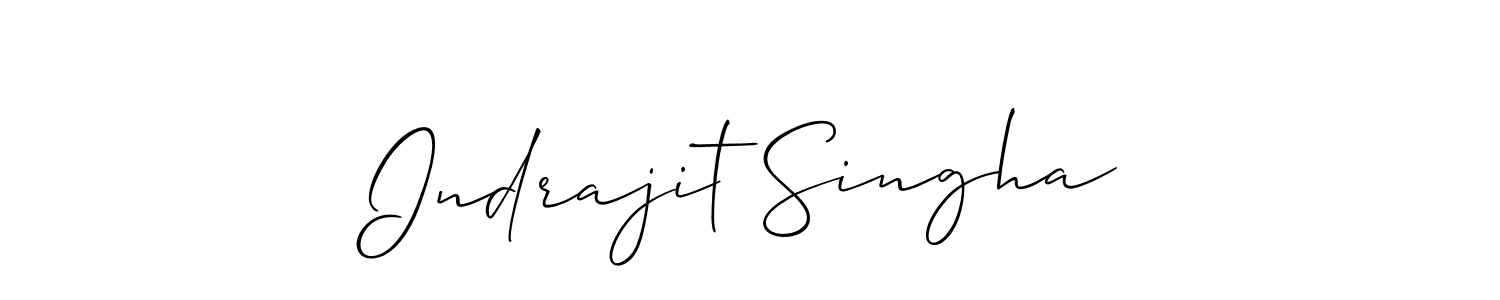 Make a beautiful signature design for name Indrajit Singha. With this signature (Allison_Script) style, you can create a handwritten signature for free. Indrajit Singha signature style 2 images and pictures png