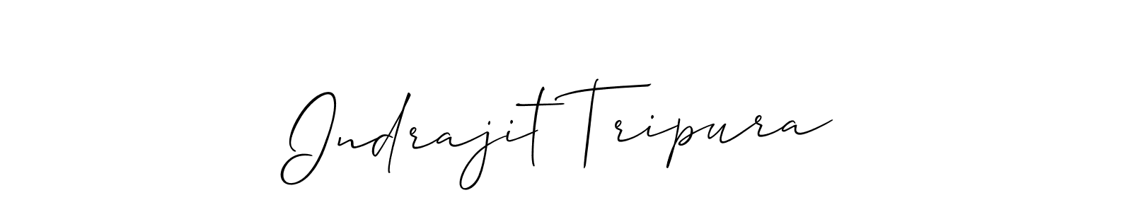 How to make Indrajit Tripura signature? Allison_Script is a professional autograph style. Create handwritten signature for Indrajit Tripura name. Indrajit Tripura signature style 2 images and pictures png