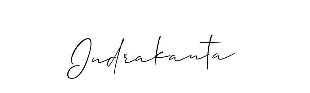 It looks lik you need a new signature style for name Indrakanta. Design unique handwritten (Allison_Script) signature with our free signature maker in just a few clicks. Indrakanta signature style 2 images and pictures png