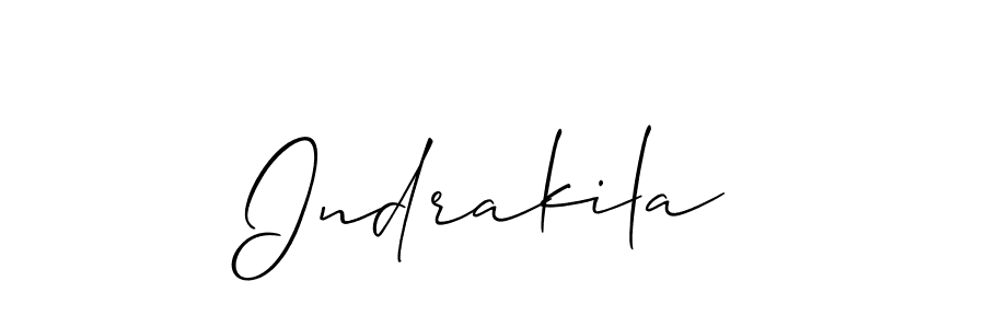 Create a beautiful signature design for name Indrakila. With this signature (Allison_Script) fonts, you can make a handwritten signature for free. Indrakila signature style 2 images and pictures png