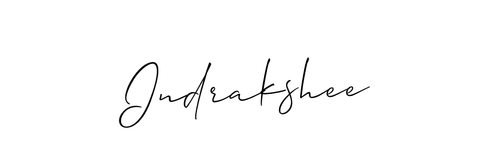 Design your own signature with our free online signature maker. With this signature software, you can create a handwritten (Allison_Script) signature for name Indrakshee. Indrakshee signature style 2 images and pictures png