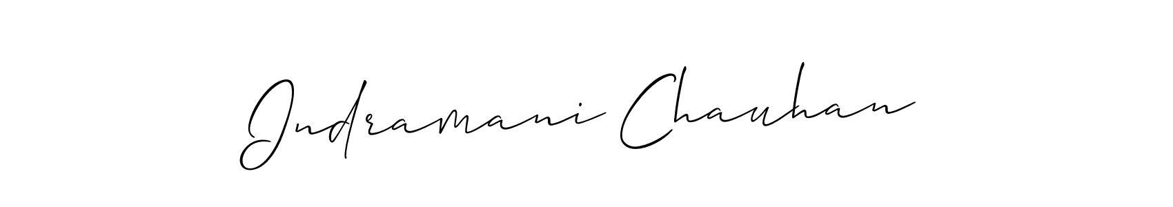 You should practise on your own different ways (Allison_Script) to write your name (Indramani Chauhan) in signature. don't let someone else do it for you. Indramani Chauhan signature style 2 images and pictures png