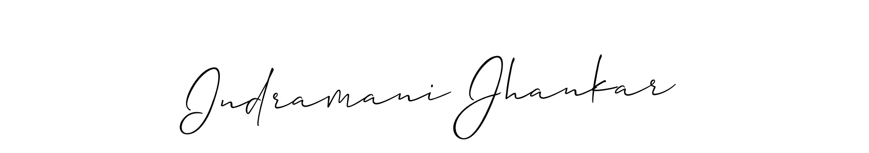 It looks lik you need a new signature style for name Indramani Jhankar. Design unique handwritten (Allison_Script) signature with our free signature maker in just a few clicks. Indramani Jhankar signature style 2 images and pictures png