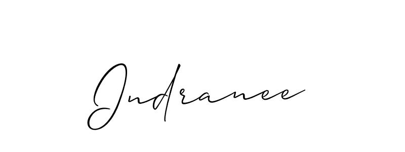 Indranee stylish signature style. Best Handwritten Sign (Allison_Script) for my name. Handwritten Signature Collection Ideas for my name Indranee. Indranee signature style 2 images and pictures png