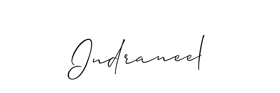 Design your own signature with our free online signature maker. With this signature software, you can create a handwritten (Allison_Script) signature for name Indraneel. Indraneel signature style 2 images and pictures png