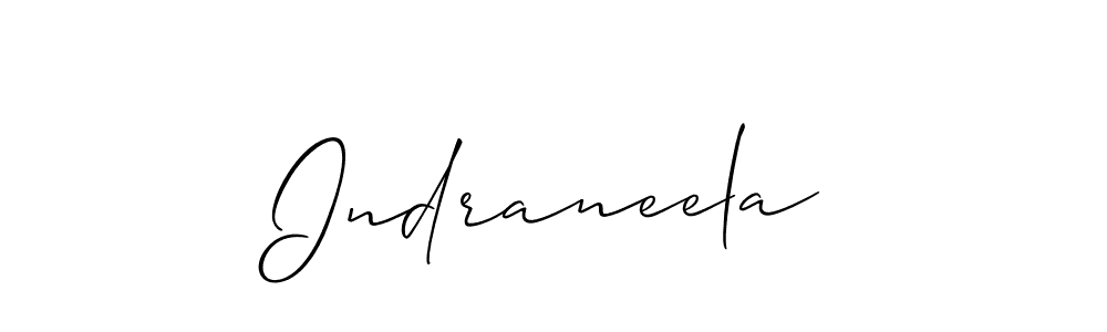 Design your own signature with our free online signature maker. With this signature software, you can create a handwritten (Allison_Script) signature for name Indraneela. Indraneela signature style 2 images and pictures png