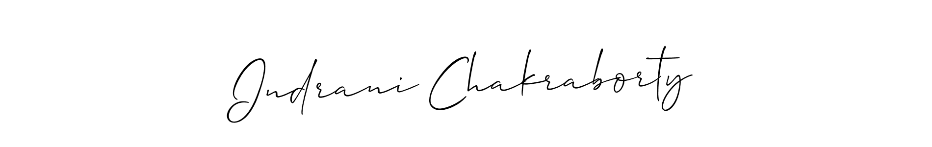 The best way (Allison_Script) to make a short signature is to pick only two or three words in your name. The name Indrani Chakraborty include a total of six letters. For converting this name. Indrani Chakraborty signature style 2 images and pictures png