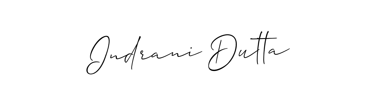 if you are searching for the best signature style for your name Indrani Dutta. so please give up your signature search. here we have designed multiple signature styles  using Allison_Script. Indrani Dutta signature style 2 images and pictures png