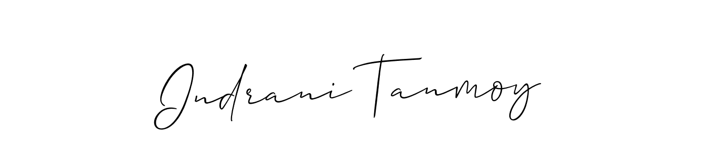 Also You can easily find your signature by using the search form. We will create Indrani Tanmoy name handwritten signature images for you free of cost using Allison_Script sign style. Indrani Tanmoy signature style 2 images and pictures png