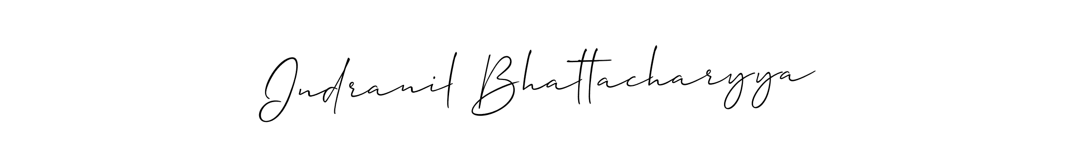 Use a signature maker to create a handwritten signature online. With this signature software, you can design (Allison_Script) your own signature for name Indranil Bhattacharyya. Indranil Bhattacharyya signature style 2 images and pictures png