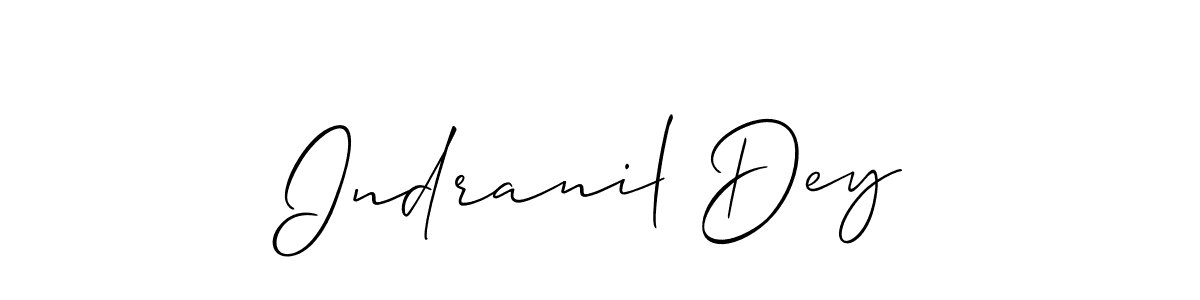 Use a signature maker to create a handwritten signature online. With this signature software, you can design (Allison_Script) your own signature for name Indranil Dey. Indranil Dey signature style 2 images and pictures png