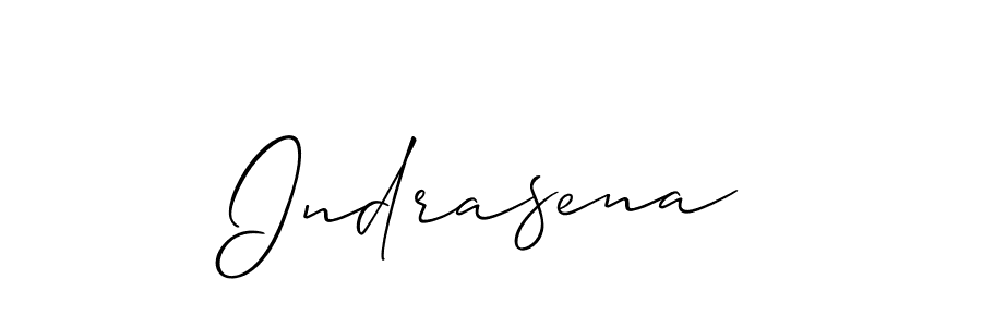 How to make Indrasena signature? Allison_Script is a professional autograph style. Create handwritten signature for Indrasena name. Indrasena signature style 2 images and pictures png