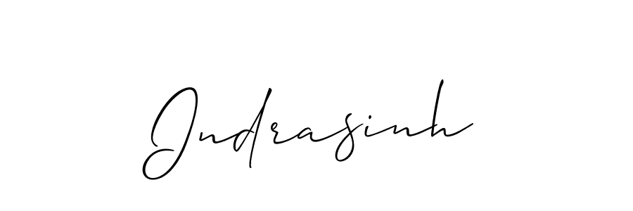 Make a beautiful signature design for name Indrasinh. With this signature (Allison_Script) style, you can create a handwritten signature for free. Indrasinh signature style 2 images and pictures png